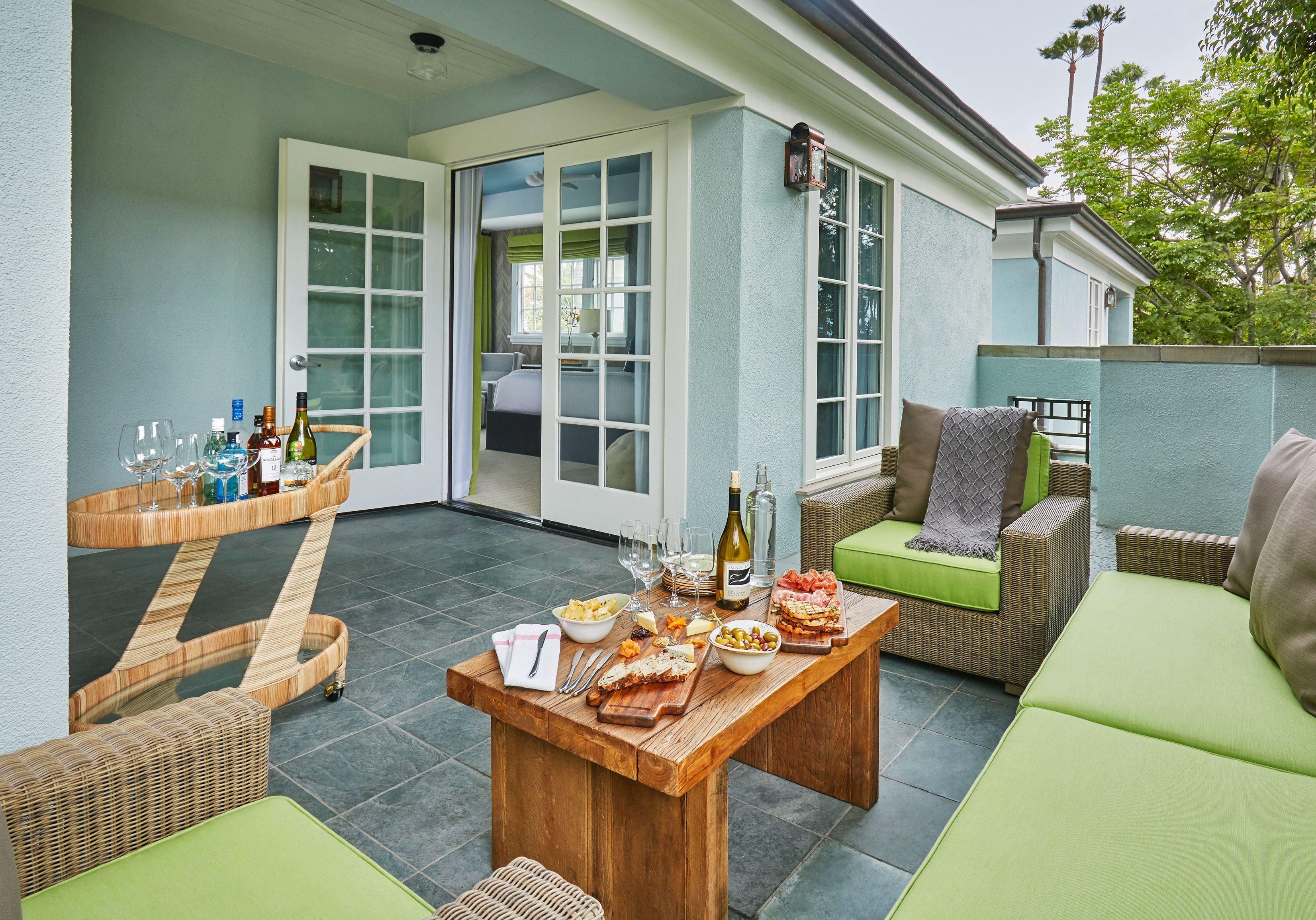 Image of Bi-Level Terrace Fairmont Miramar Hotel & Bungalows Santa Monica California